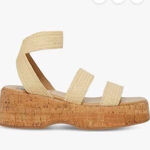 Steve Madden Women's Tan Strappy Platform Sandals